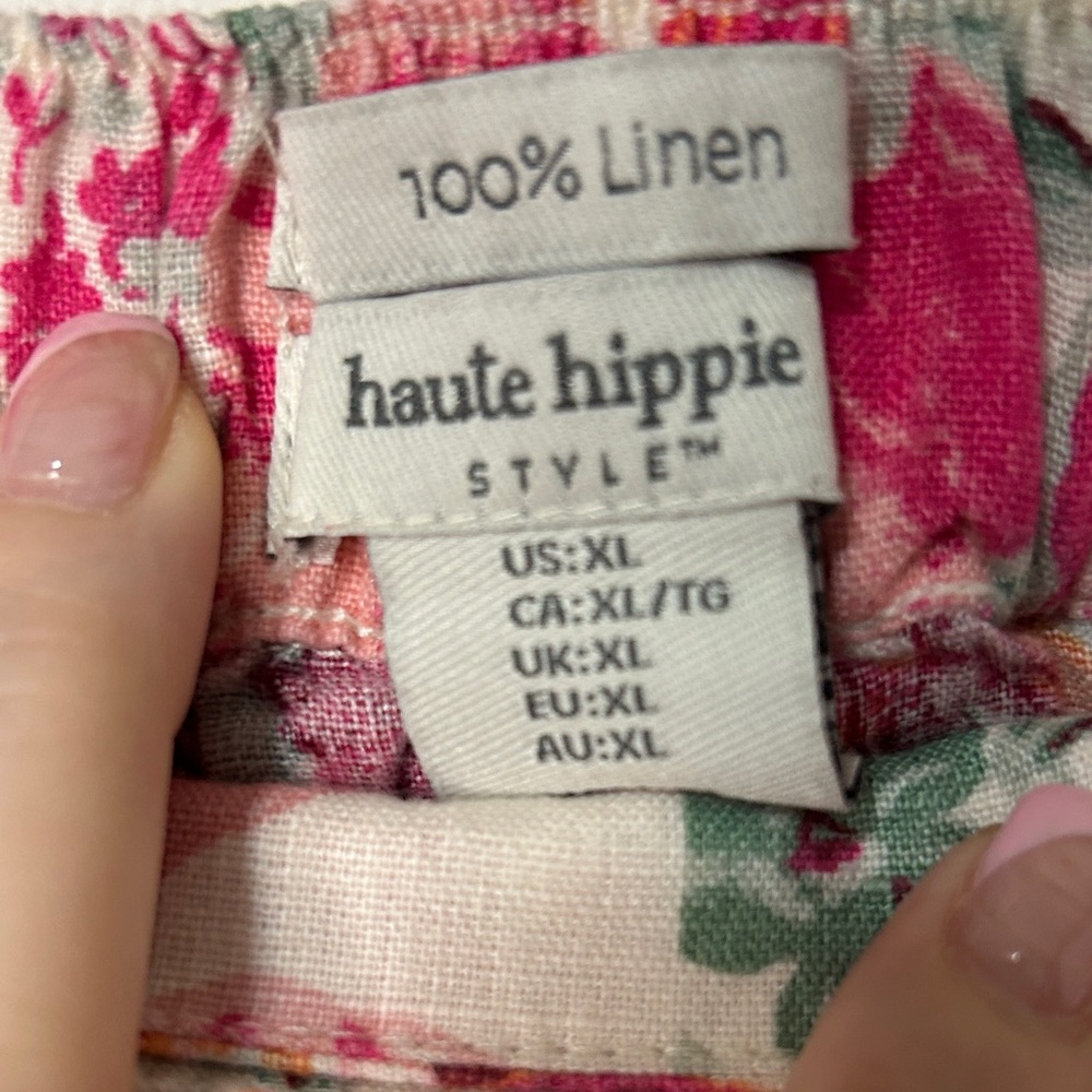 Haute Hippie Pink Floral A-Line Skirt‎ - Picture 2 of 6